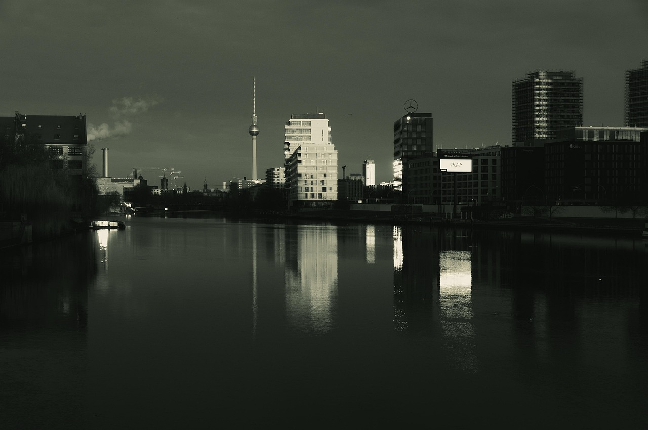berlin, spree, cityscape, urban